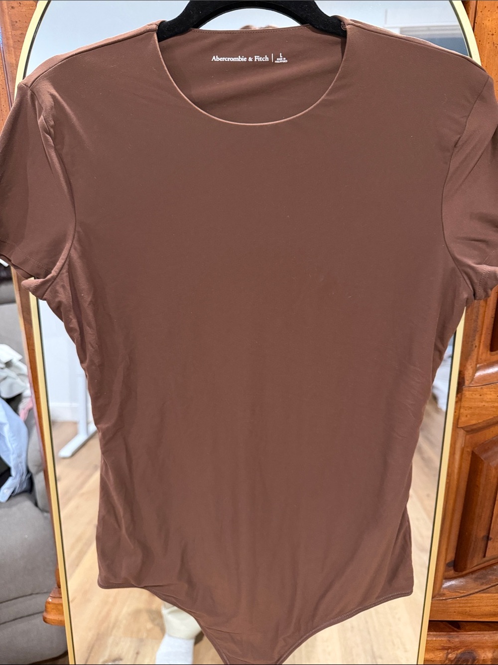 Bundle Abercrombie & Fitch Brown and Light Gray Short Scoop-Neck Bodysuits